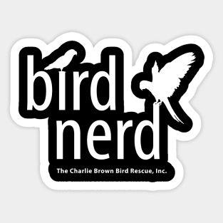 CB bird nerd - white type Sticker